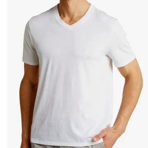 Rack Stretch Cotton Regular Fit V-Neck White  Undershirt